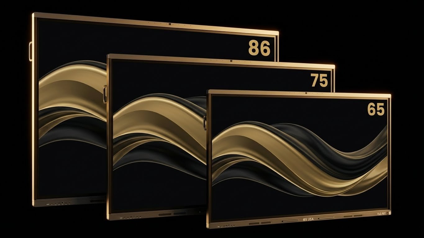 Interactive Flat Panel Size Comparison - 65, 75, and 86 inch displays